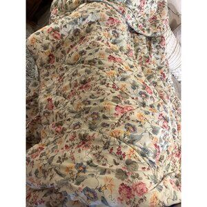 Vtg Laura Ashley Melrose Floral Twin Bedding 3 piece  set Cottagecore chic read